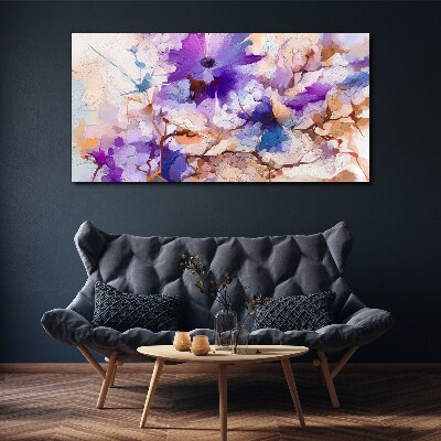 Tablou canvas Abstracție florală în violet
