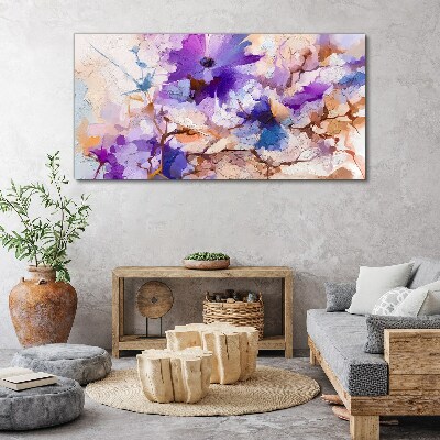 Tablou canvas Abstracție florală în violet