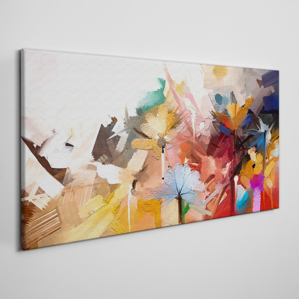 Tablou canvas Flori colorate în stil abstract