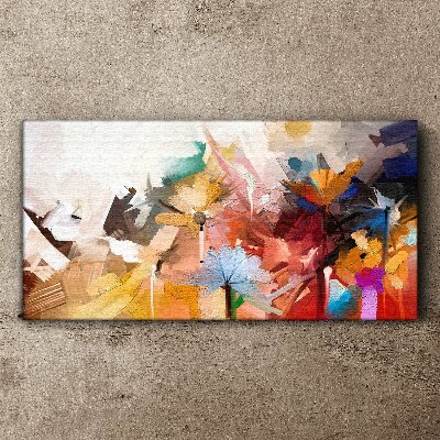 Tablou canvas Flori colorate în stil abstract