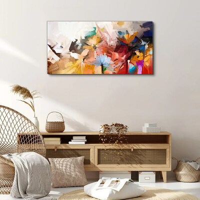 Tablou canvas Flori colorate în stil abstract