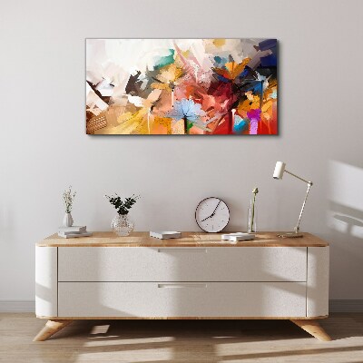 Tablou canvas Flori colorate în stil abstract