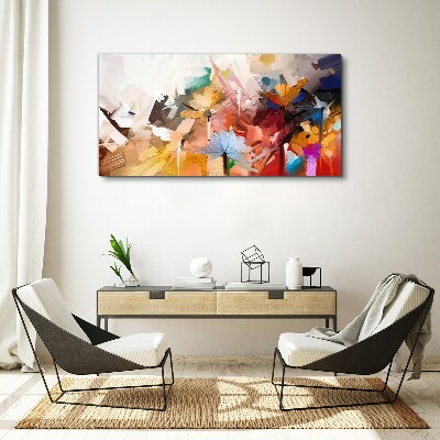 Tablou canvas Flori colorate în stil abstract