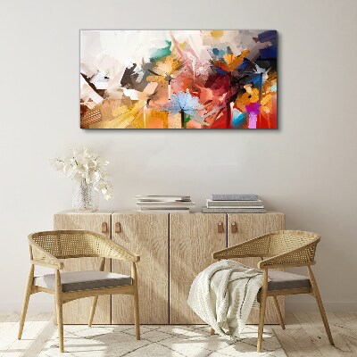 Tablou canvas Flori colorate în stil abstract