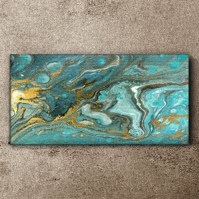 Tablou canvas Val de mare cu accente aurii