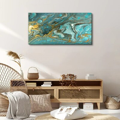Tablou canvas Val de mare cu accente aurii
