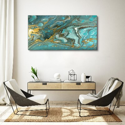Tablou canvas Val de mare cu accente aurii
