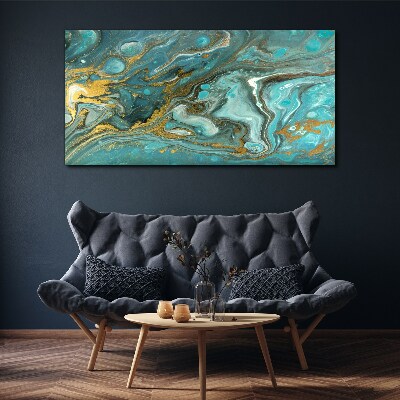 Tablou canvas Val de mare cu accente aurii