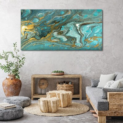 Tablou canvas Val de mare cu accente aurii