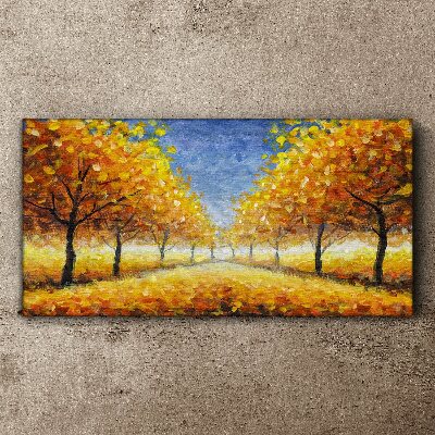 Tablou canvas Bulevardul de aur în aură de toamnă