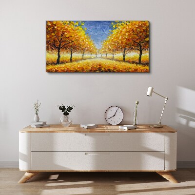 Tablou canvas Bulevardul de aur în aură de toamnă