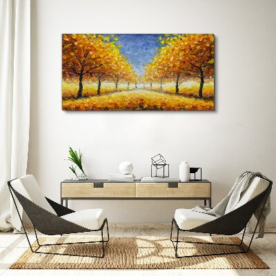 Tablou canvas Bulevardul de aur în aură de toamnă