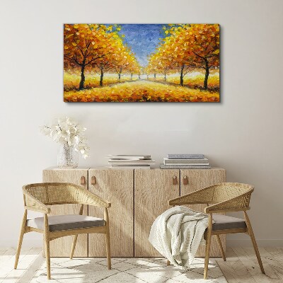 Tablou canvas Bulevardul de aur în aură de toamnă