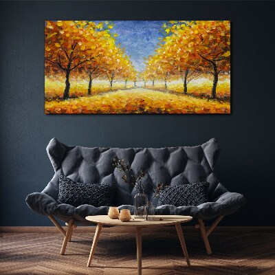 Tablou canvas Bulevardul de aur în aură de toamnă
