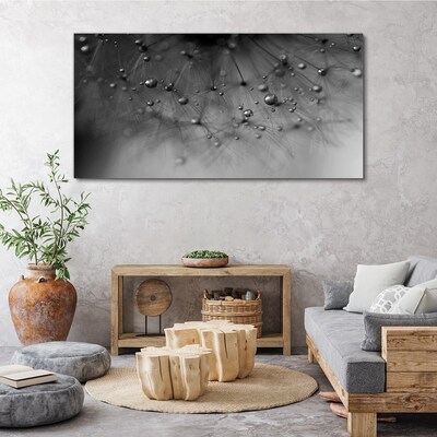 Tablou canvas Picături de rouă pe o păpădie