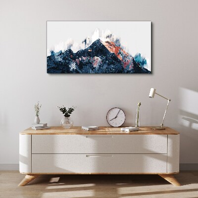 Tablou canvas Panoramă montană în formă abstractă