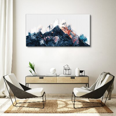 Tablou canvas Panoramă montană în formă abstractă