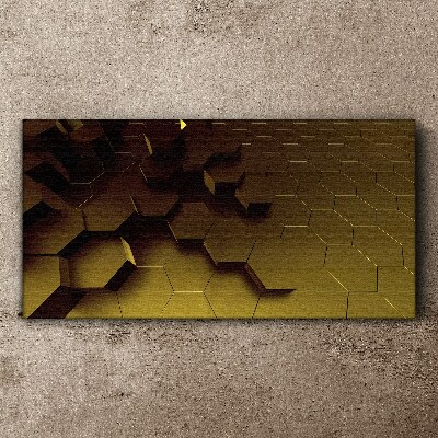 Tablou canvas Hexagoane aurii