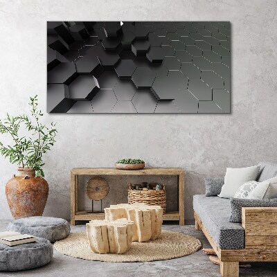 Tablou canvas Structuri geometrice în nuanțe de gri