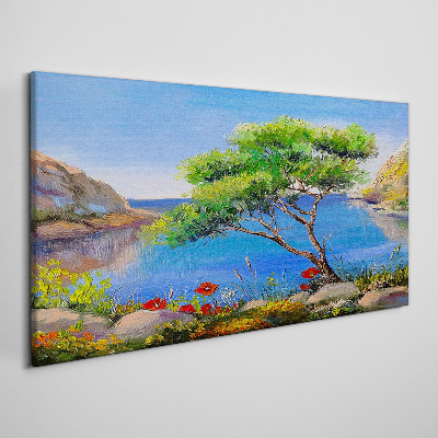 Tablou canvas Un peisaj liniștit lângă apă