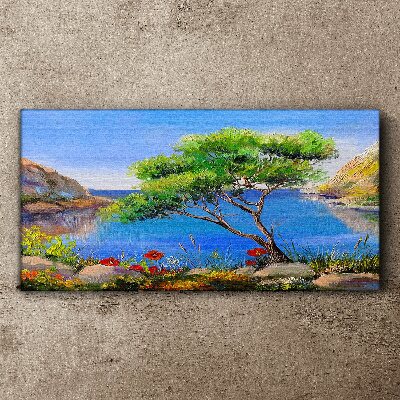 Tablou canvas Un peisaj liniștit lângă apă