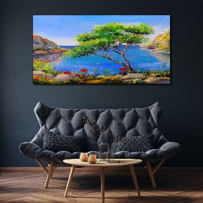 Tablou canvas Un peisaj liniștit lângă apă