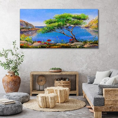 Tablou canvas Un peisaj liniștit lângă apă