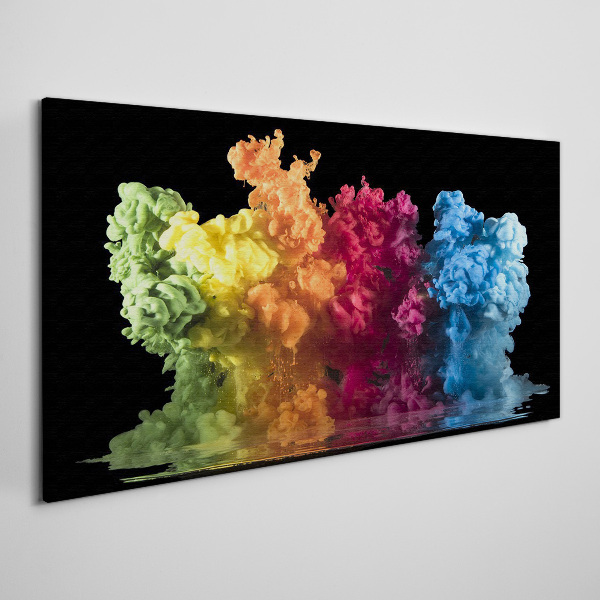 Tablou canvas Nori colorați de vopsea pe un fundal negru