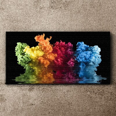 Tablou canvas Nori colorați de vopsea pe un fundal negru