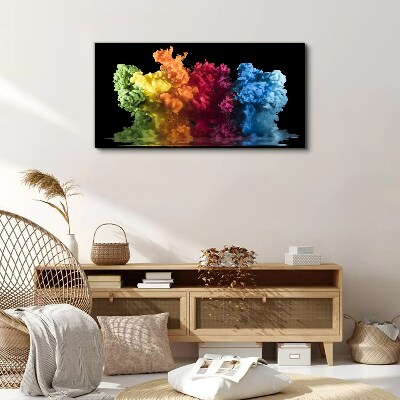 Tablou canvas Nori colorați de vopsea pe un fundal negru