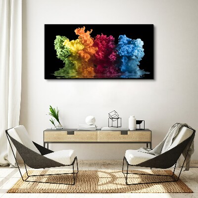 Tablou canvas Nori colorați de vopsea pe un fundal negru