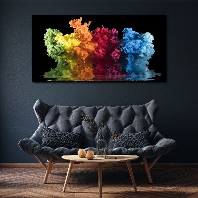 Tablou canvas Nori colorați de vopsea pe un fundal negru
