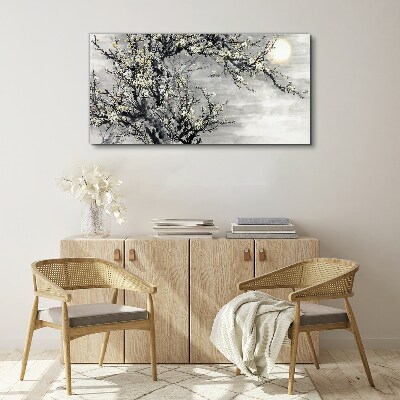 Tablou canvas ramuri de copac flori soare