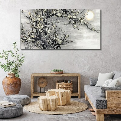 Tablou canvas ramuri de copac flori soare