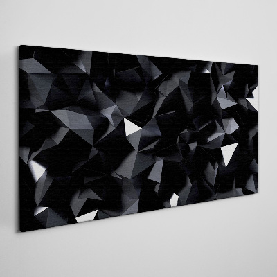Tablou canvas Mozaic geometric negru