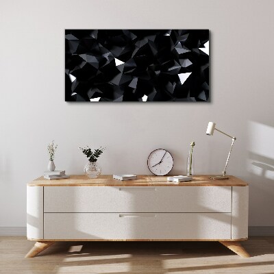 Tablou canvas Mozaic geometric negru