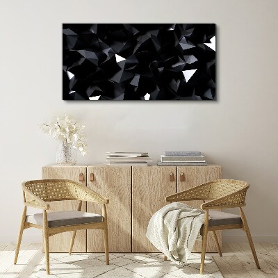 Tablou canvas Mozaic geometric negru