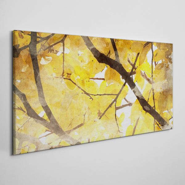 Tablou canvas Frunze de aur la soare