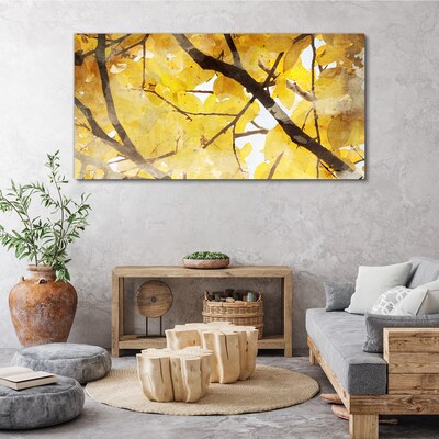 Tablou canvas Frunze de aur la soare