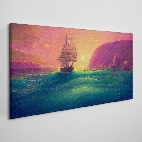 Tablou canvas Apus peste mare