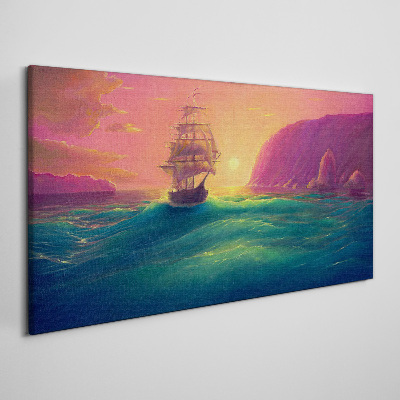 Tablou canvas Apus peste mare
