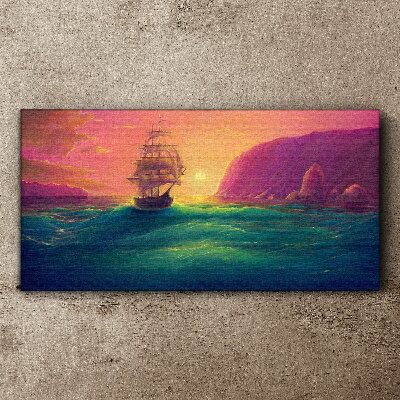 Tablou canvas Apus peste mare