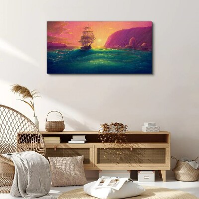 Tablou canvas Apus peste mare