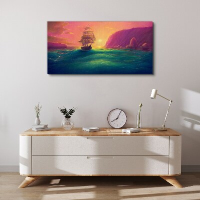 Tablou canvas Apus peste mare