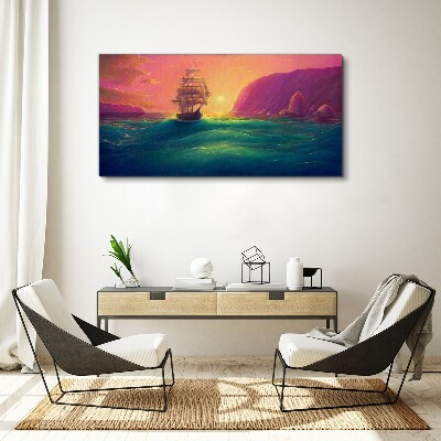 Tablou canvas Apus peste mare