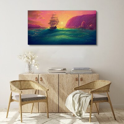 Tablou canvas Apus peste mare