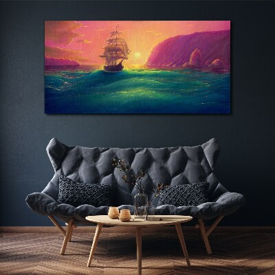 Tablou canvas Apus peste mare