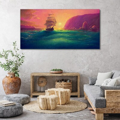 Tablou canvas Apus peste mare