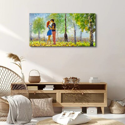Tablou canvas Dragoste printre verdeață