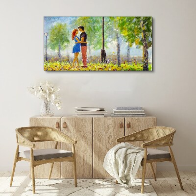 Tablou canvas Dragoste printre verdeață